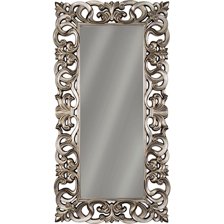 Lucia Antique Silver Finish Accent Mirror